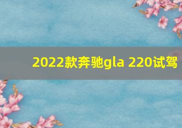 2022款奔驰gla 220试驾